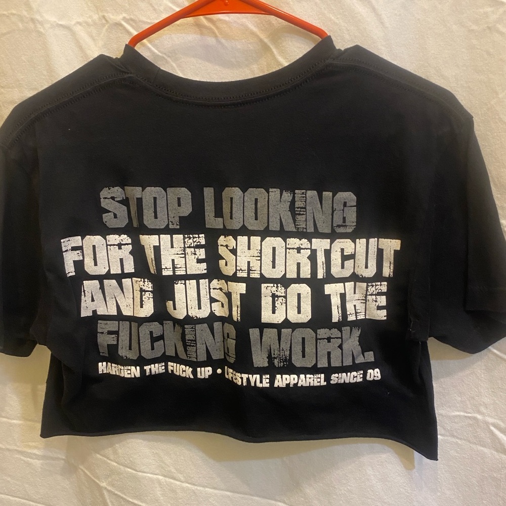 HTFU Super crop black Tee